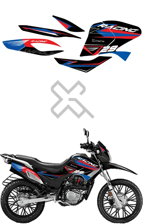 Racing 29 Edition Full Body Sticker Compatible with Impulse | Printed In Premium Vinyl With FPF(Fade Protection Film), Water Proof, Precut Sticker, Pack Of 1 Compatible with Both Side